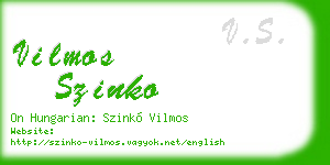 vilmos szinko business card